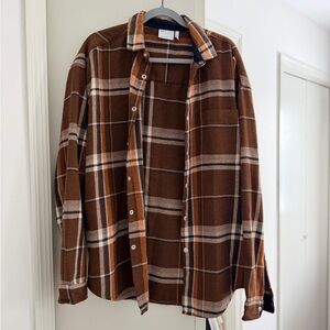 ASOS Brown Plaid Flannel Shirt - Men